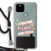 Pizza is the answer: Pixel 5 Transparant Hoesje met koord