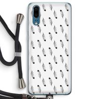Pluimen: Huawei P20 Transparant Hoesje met koord