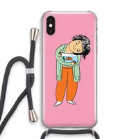 Visknuffel: iPhone XS Transparant Hoesje met koord