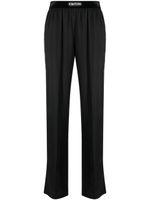 TOM FORD pantalon droit à taille logo - Noir