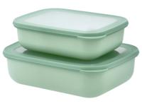 SILVERCREST Set van 2 vershoudbakjes (Rechthoekig kijkvenster)