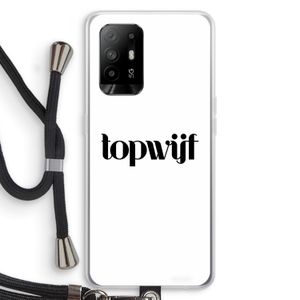 Topwijf Wit: Oppo A95 5G Transparant Hoesje met koord