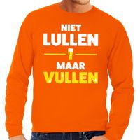 Niet Lullen maar Vullen fun sweater oranje voor heren 2XL  -