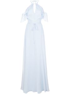 Marchesa Notte Bridesmaids robe longue à épaules découvertes - Bleu