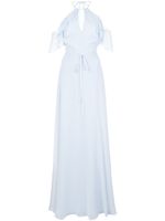 Marchesa Notte Bridesmaids robe longue à épaules découvertes - Bleu