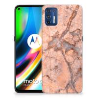 Motorola Moto G9 Plus | TPU | Siliconen hoesje | Marmer Oranje