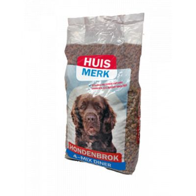 Huismerk Hondenbrok 4-Mix Diner hondenvoer 10 kg