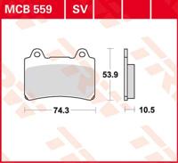 TRW Remblokken, en remschoenen voor de moto, MCB559SV Sinter street
