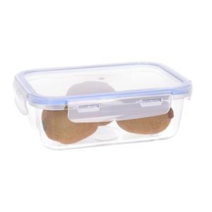 CM Vershoudbakje/lunchbox - luchtdicht - met clips - glas - 19 x 14 x 6 cm - 800 ml