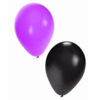 Halloween ballonnen 30 stuks zwart/paars