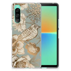 TPU Case voor Sony Xperia 10 V Vintage Bird Flowers