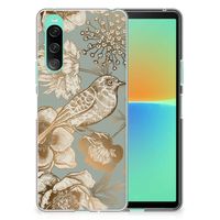 TPU Case voor Sony Xperia 10 V Vintage Bird Flowers - thumbnail