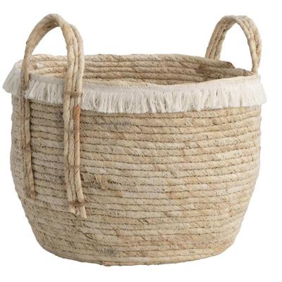 Leen Bakker - Mand Pablo L - Naturel - Stro - 32xØ33,5 Cm - Zeegras - Bruin