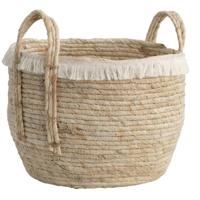 Leen Bakker - Mand Pablo L - Naturel - Stro - 32xØ33,5 Cm - Zeegras - Bruin