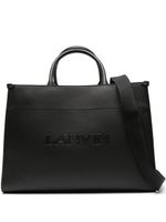 Lanvin sac à main en cuir à logo embossé - Noir - thumbnail