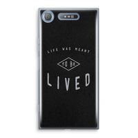 To be lived: Sony Xperia XZ1 Transparant Hoesje
