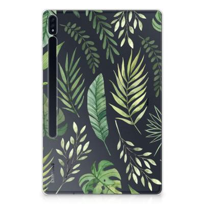 Samsung Galaxy Tab S7 Plus | S8 Plus | Siliconen hoesje | Leaves