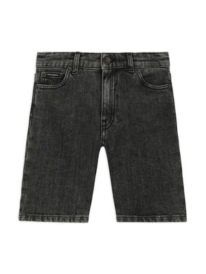 Dolce & Gabbana Kids bermuda en jean - Noir