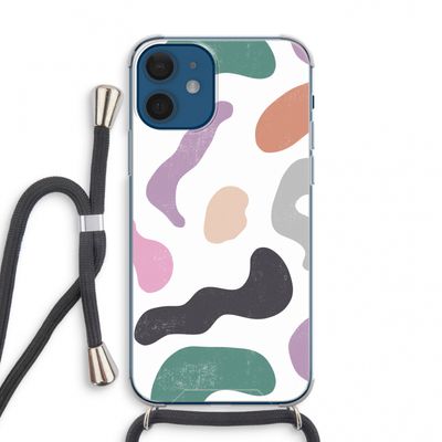 Memphis Shapes: iPhone 12 mini Transparant Hoesje met koord