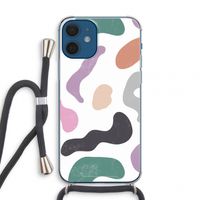 Memphis Shapes: iPhone 12 mini Transparant Hoesje met koord