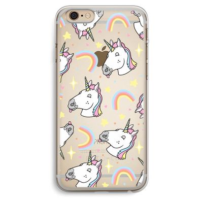 Rainbow Unicorn: iPhone 6 Plus / 6S Plus Transparant Hoesje