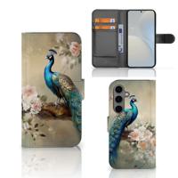 Telefoonhoesje | Met pasjeshouder | voor Samsung Galaxy S25 Vintage Pauwen