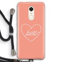 Best heart: Xiaomi Redmi 5 Transparant Hoesje met koord
