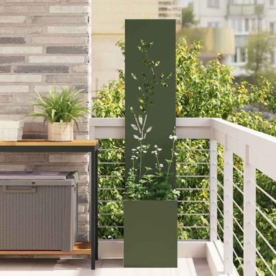 Tuin Privacy Screen Olijfgroen 32 x 140 cm Koudgewalst staal