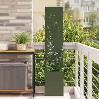 Tuin Privacy Screen Olijfgroen 32 x 140 cm Koudgewalst staal