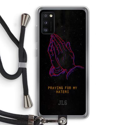 Praying For My Haters: Samsung Galaxy A41 Transparant Hoesje met koord