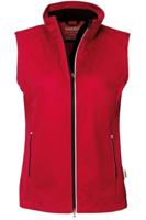 HAKRO Regular Fit Dames Softshell Vest rood, Effen - thumbnail