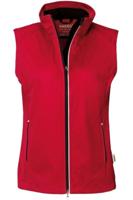 HAKRO Regular Fit Dames Softshell Vest rood, Effen