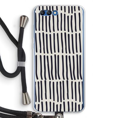 Moroccan stripes: Honor 10 Transparant Hoesje met koord