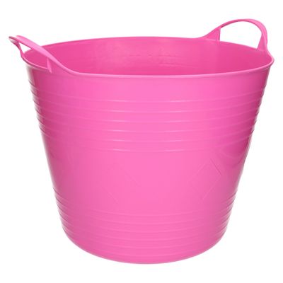 Flexibele emmer - roze - 27 liter - kunststof - 40 x 35 cm