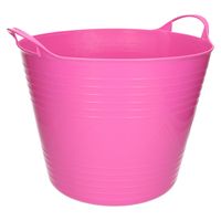 Flexibele emmer - roze - 27 liter - kunststof - 40 x 35 cm - thumbnail