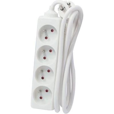 CHACON Stekkerdoosverlenging 4 stopcontacten 16A 5m wit