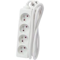 CHACON Stekkerdoosverlenging 4 stopcontacten 16A 5m wit