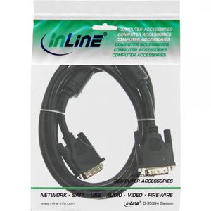 InLine 4043718023325 DVI kabel 3 m DVI-D Zwart