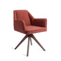 Jesper Home Eetkamerstoel 'Tome' Revolve Oak Walnut, kleur Shabby Saffron