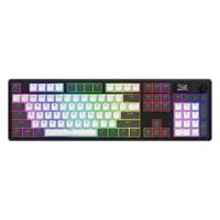 Hator Skyfall Pro Wireless, gaming toetsenbord (Zwart, US lay-out, HATOR Aurum Vanilla Silent, RGB, Double-shot PBT, Hot-swap, 2.4GHz / Bluetooth / USB-C)