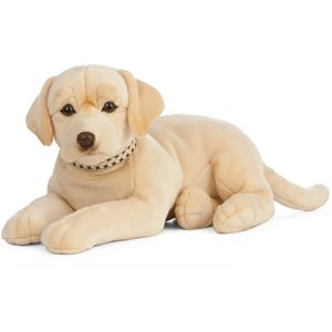 Grote pluche blonde Labrador hond knuffel 60 cm speelgoed   -
