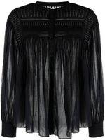 MARANT ÉTOILE blouse Plalia en coton à design plissé - Noir