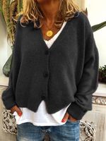 Women Casual Top Tunic Sweater Cardigan - thumbnail