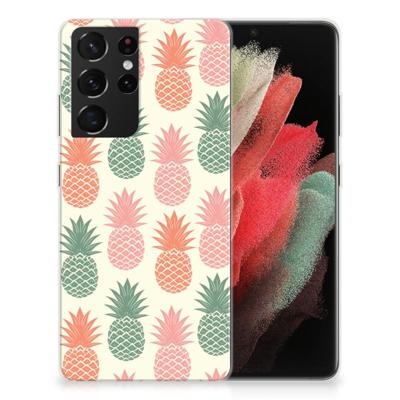 Samsung Galaxy S21 Ultra | Siliconen Case | Ananas