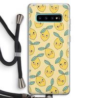 Citroenen: Samsung Galaxy S10 Plus Transparant Hoesje met koord