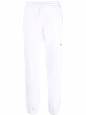 MSGM pantalon de jogging à logo imprimé - Blanc