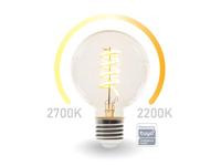 Smart wifi-ledlamp warmwit & intens warmwit e27 g95 - Velleman