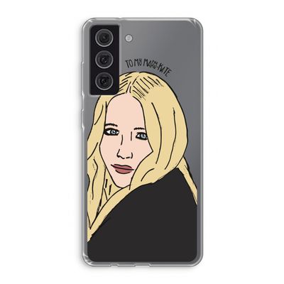 Mary Kate: Samsung Galaxy S21 FE Transparant Hoesje