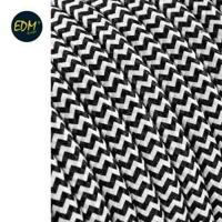 EDM Omsponnen snoer 2x0,75qmm zwart/wit 25m EDM Omsponnen snoer 2x0,75qmm zwart/wit 25m