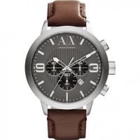 Horlogeband Armani Exchange AX1360 Leder Bruin 20mm